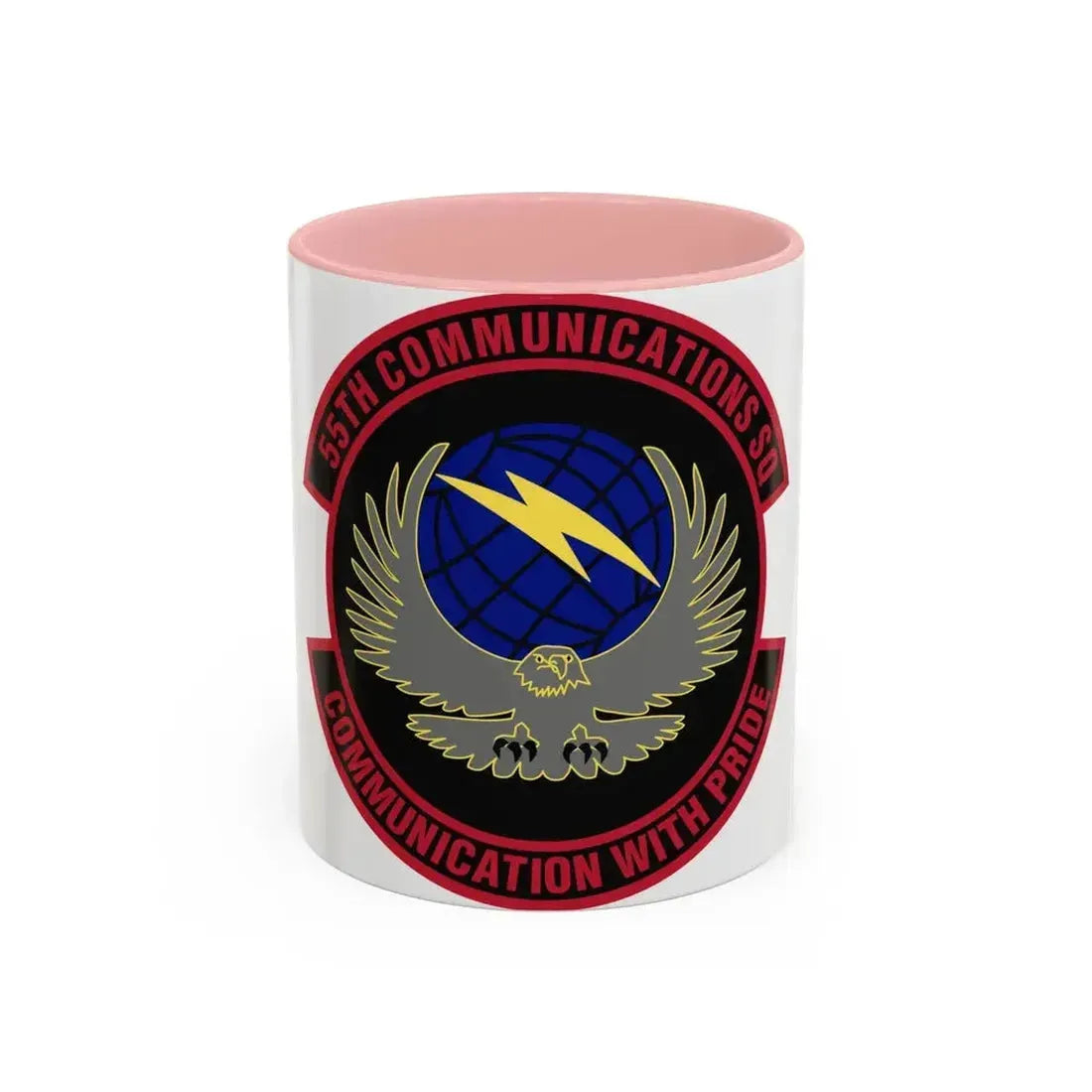 55th Communications Squadron (U.S. Air Force) Accent Coffee Mug 11oz Pink - Go Mug Yourself