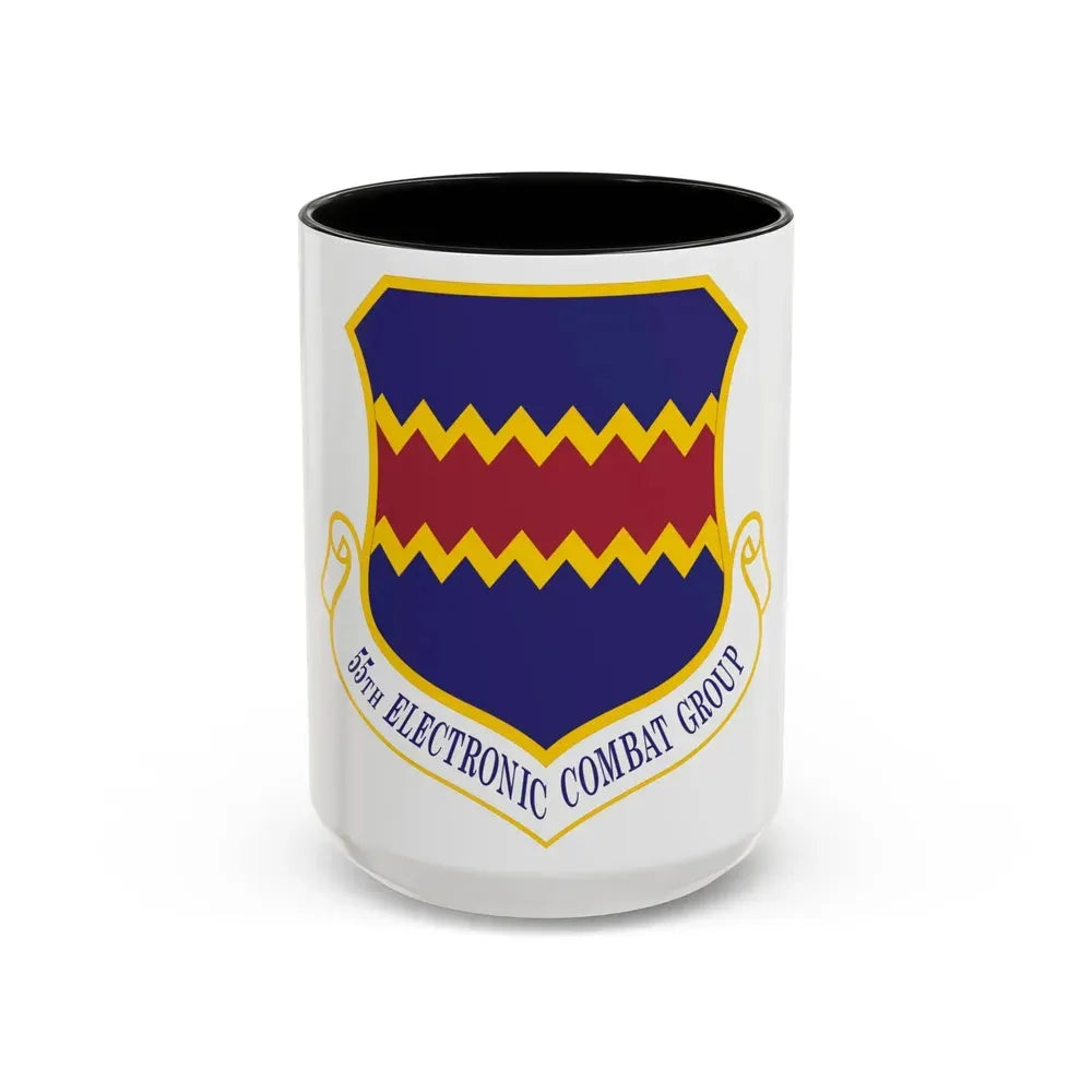 55th Electronic Combat Group (U.S. Air Force) Accent Coffee Mug 15oz Black - Go Mug Yourself