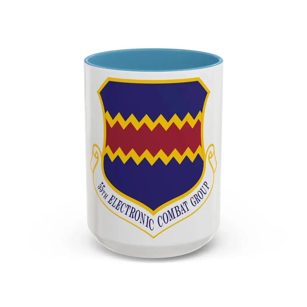 55th Electronic Combat Group (U.S. Air Force) Accent Coffee Mug 15oz Light Blue - Go Mug Yourself