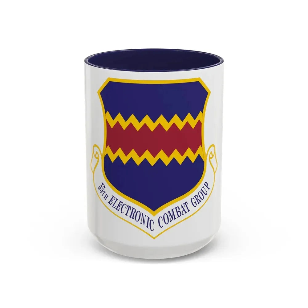 55th Electronic Combat Group (U.S. Air Force) Accent Coffee Mug 15oz Navy - Go Mug Yourself