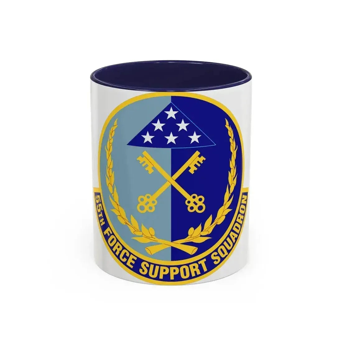 55th Force Support Squadron (U.S. Air Force) Accent Coffee Mug 11oz Navy - Go Mug Yourself