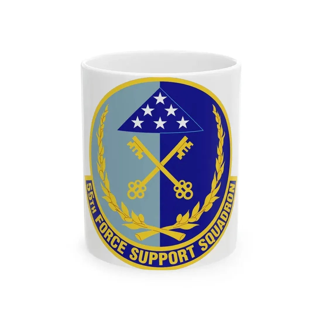 55th Force Support Squadron (U.S. Air Force) White Coffee Mug 11oz - Go Mug Yourself