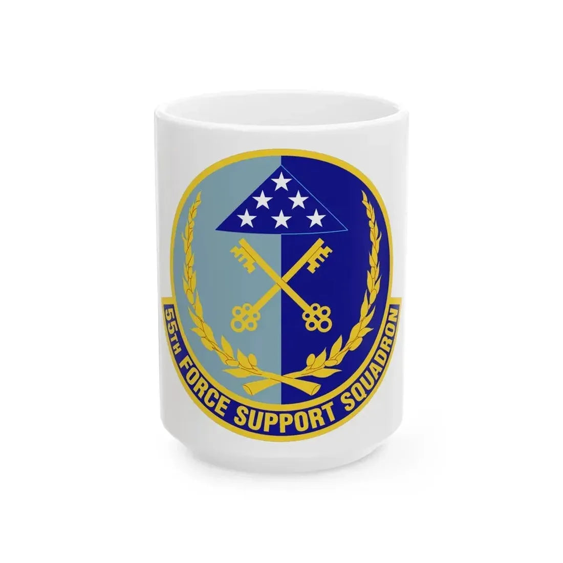 55th Force Support Squadron (U.S. Air Force) White Coffee Mug 15oz - Go Mug Yourself