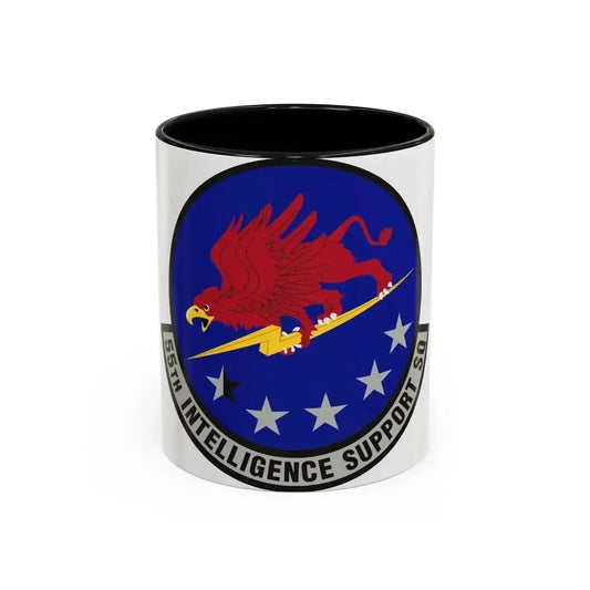 55th Intelligence Support Squadron (U.S. Air Force) Accent Coffee Mug 11oz Black - Go Mug Yourself