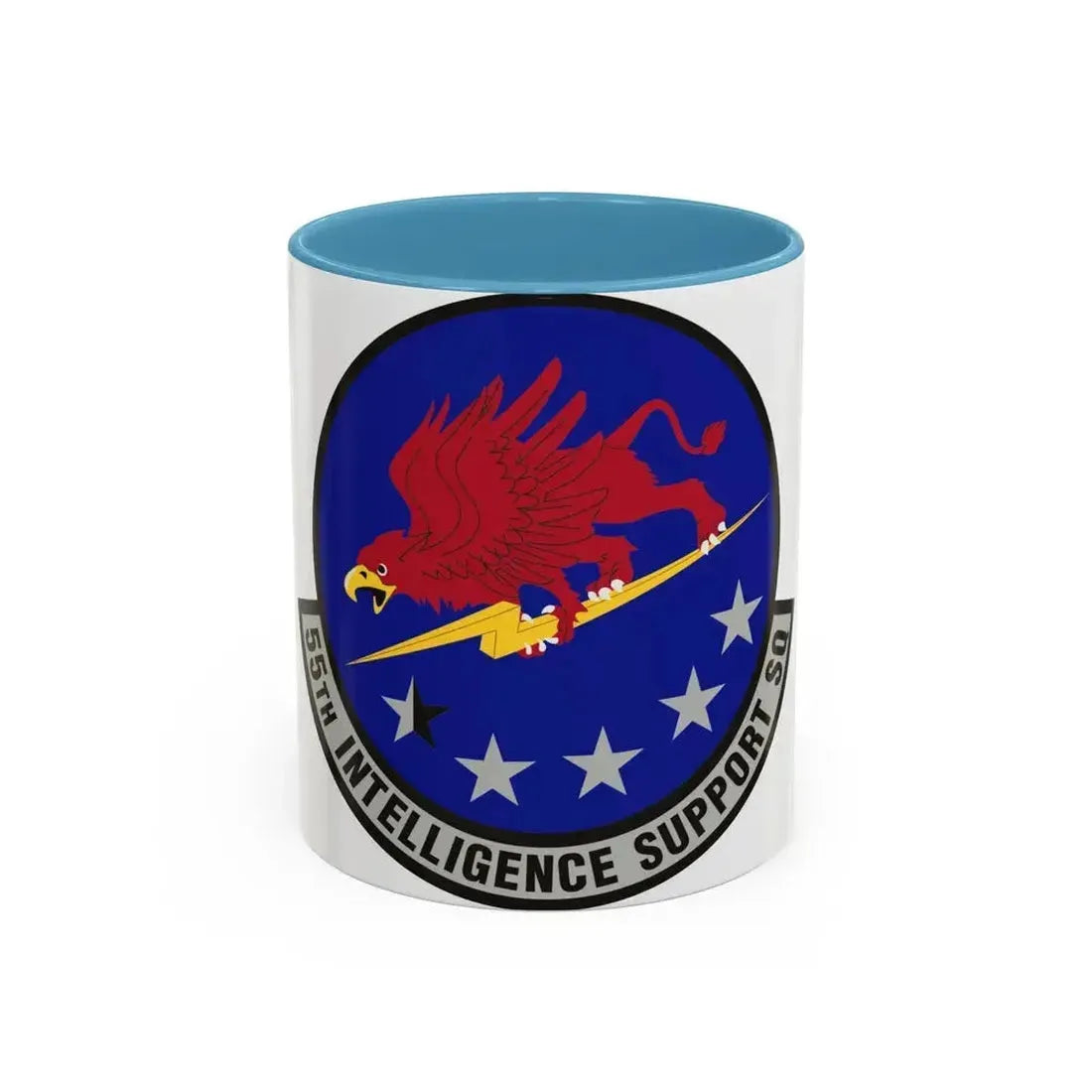 55th Intelligence Support Squadron (U.S. Air Force) Accent Coffee Mug 11oz Light Blue - Go Mug Yourself