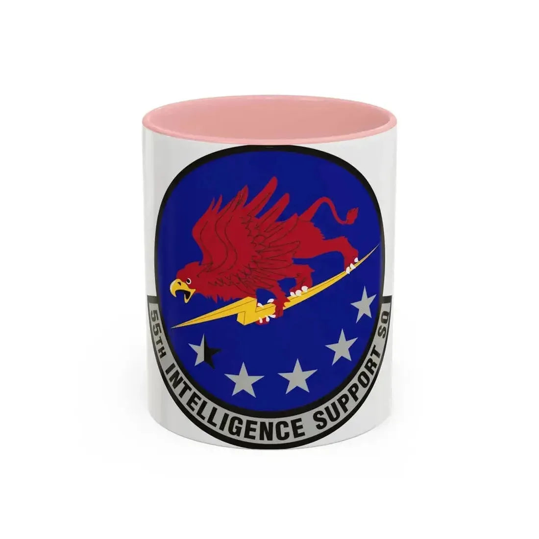 55th Intelligence Support Squadron (U.S. Air Force) Accent Coffee Mug 11oz Pink - Go Mug Yourself