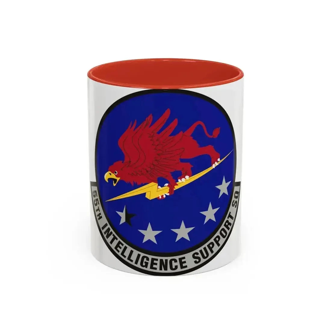 55th Intelligence Support Squadron (U.S. Air Force) Accent Coffee Mug 11oz Red - Go Mug Yourself
