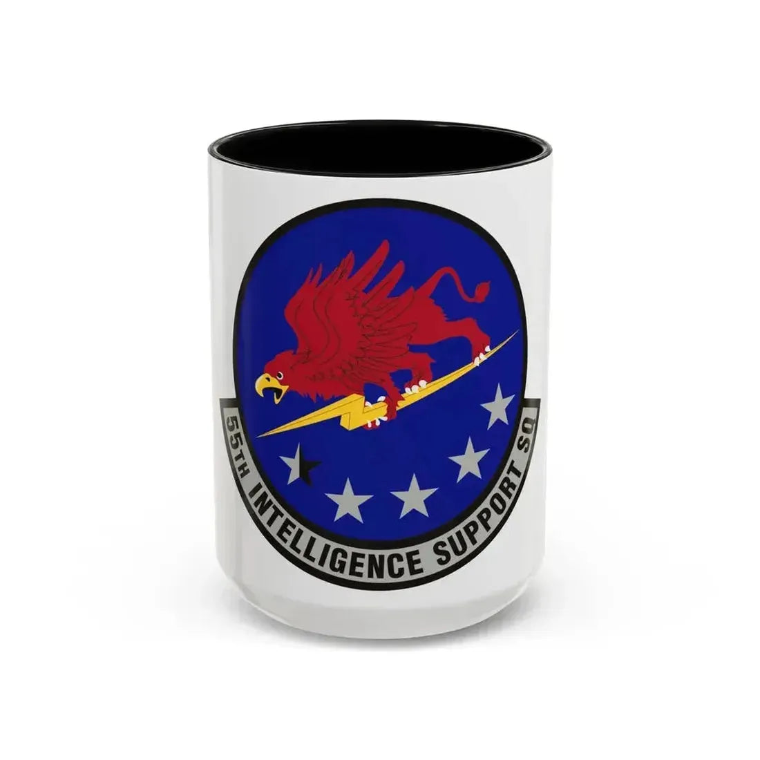 55th Intelligence Support Squadron (U.S. Air Force) Accent Coffee Mug 15oz Black - Go Mug Yourself