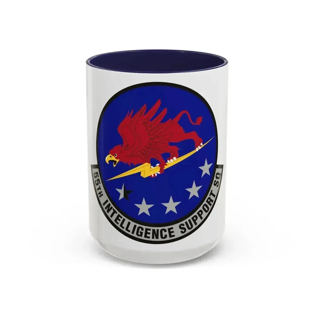 55th Intelligence Support Squadron (U.S. Air Force) Accent Coffee Mug 15oz Navy - Go Mug Yourself