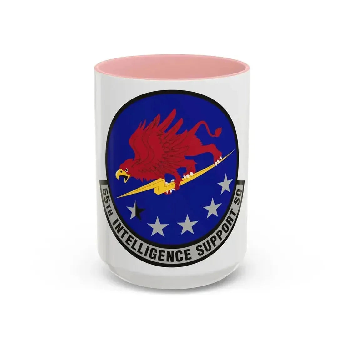 55th Intelligence Support Squadron (U.S. Air Force) Accent Coffee Mug 15oz Pink - Go Mug Yourself