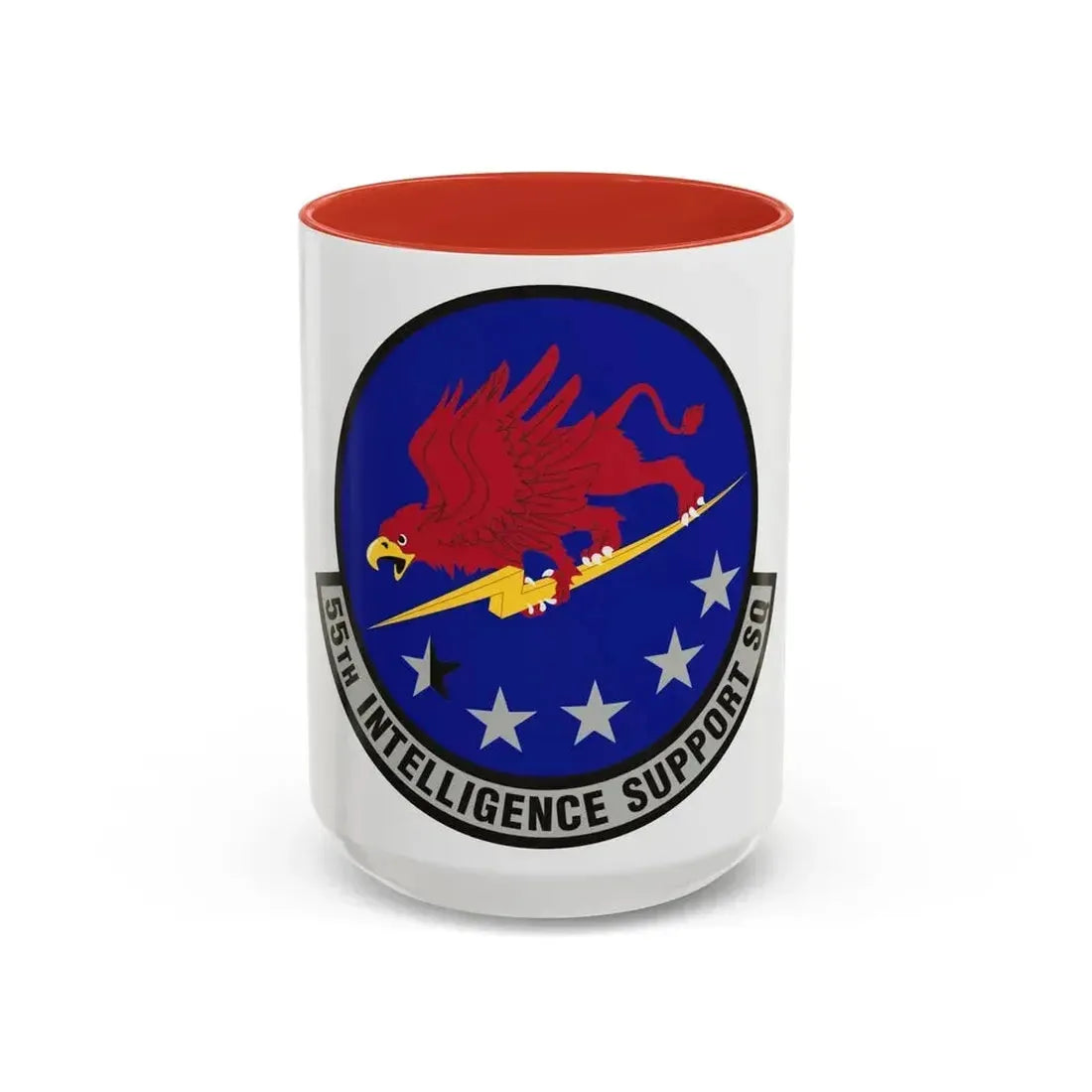 55th Intelligence Support Squadron (U.S. Air Force) Accent Coffee Mug 15oz Red - Go Mug Yourself