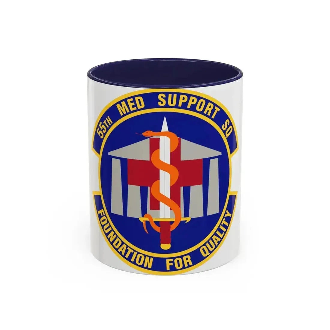 55th Medical Support Squadron (U.S. Air Force) Accent Coffee Mug 11oz Navy - Go Mug Yourself