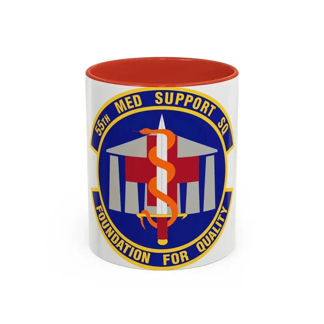 55th Medical Support Squadron (U.S. Air Force) Accent Coffee Mug 11oz Red - Go Mug Yourself