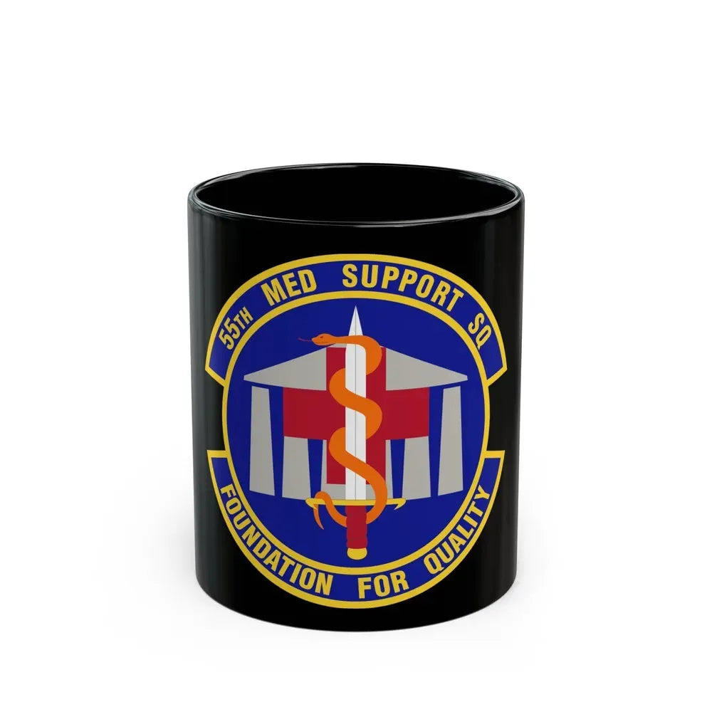 55th Medical Support Squadron (U.S. Air Force) Black Coffee Mug 11oz - Go Mug Yourself