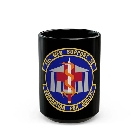 55th Medical Support Squadron (U.S. Air Force) Black Coffee Mug 15oz - Go Mug Yourself