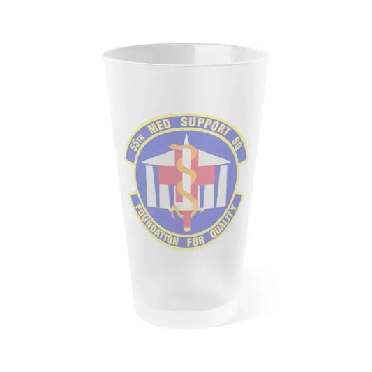55th Medical Support Squadron (U.S. Air Force) Frosted Pint Glass 16oz 16oz Frosted - Go Mug Yourself