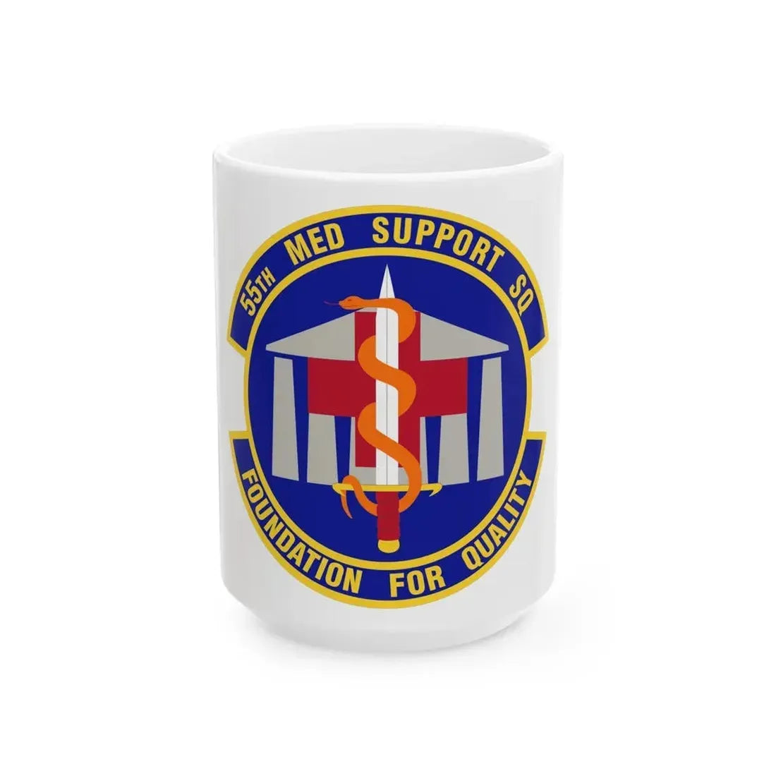 55th Medical Support Squadron (U.S. Air Force) White Coffee Mug 15oz - Go Mug Yourself