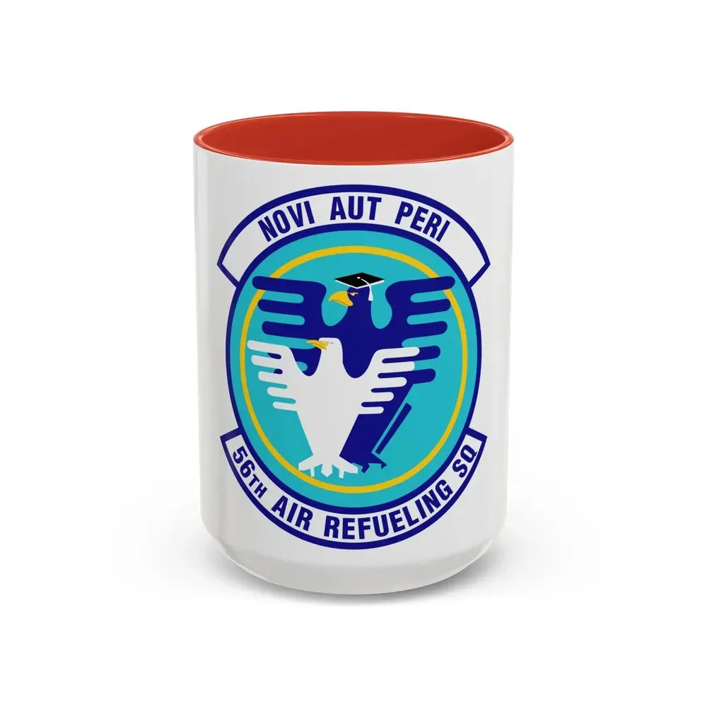 56 Air Refueling Sq AETC (U.S. Air Force) Accent Coffee Mug 15oz Red - Go Mug Yourself