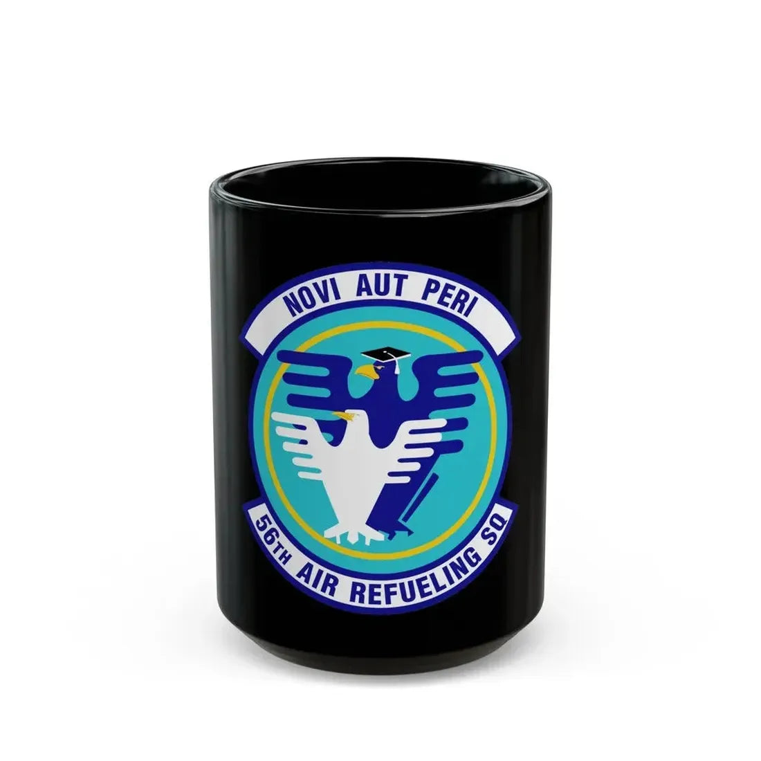 56 Air Refueling Sq AETC (U.S. Air Force) Black Coffee Mug 15oz - Go Mug Yourself