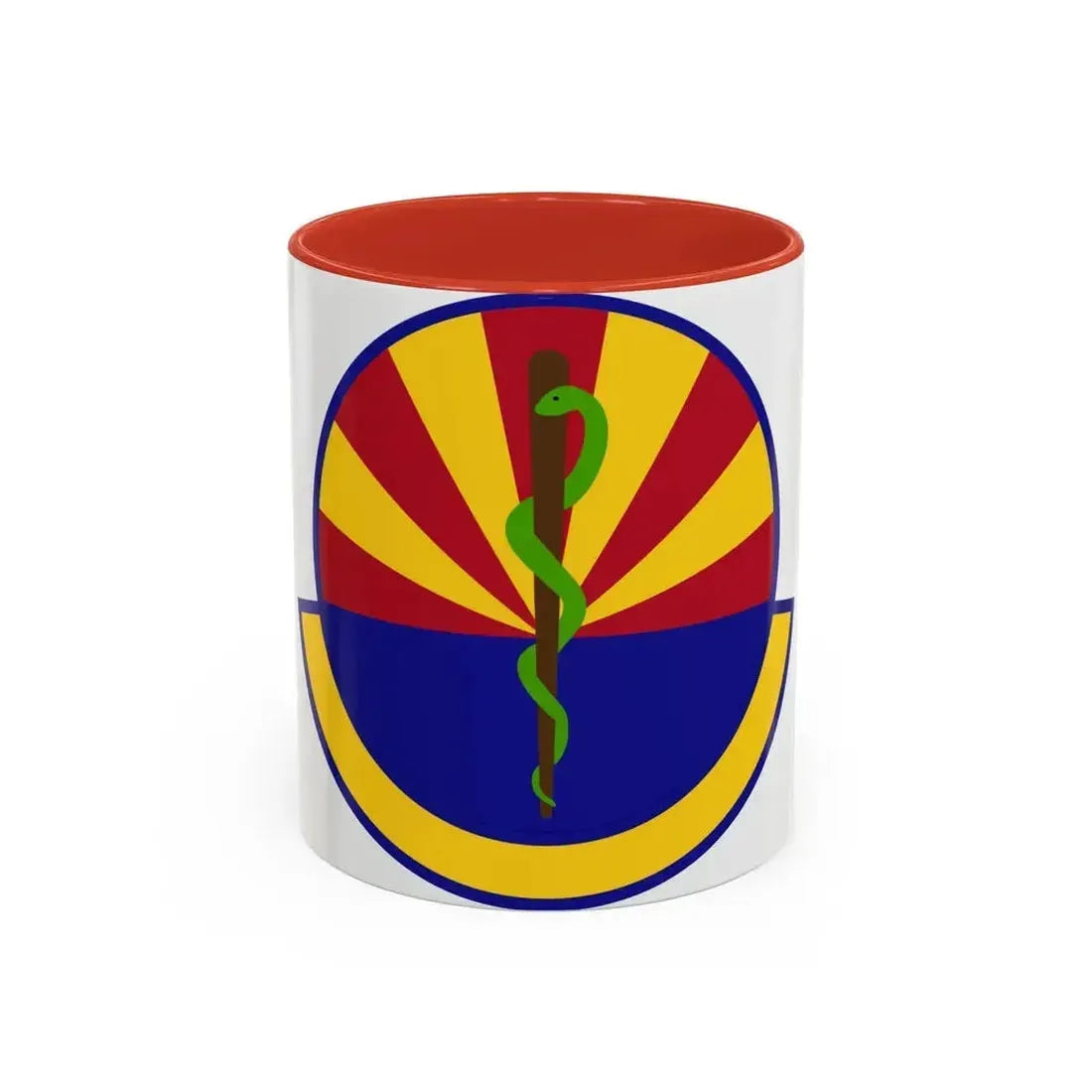 56 Healthcare Operations Squadron AETC (U.S. Air Force) Accent Coffee Mug 11oz Red - Go Mug Yourself