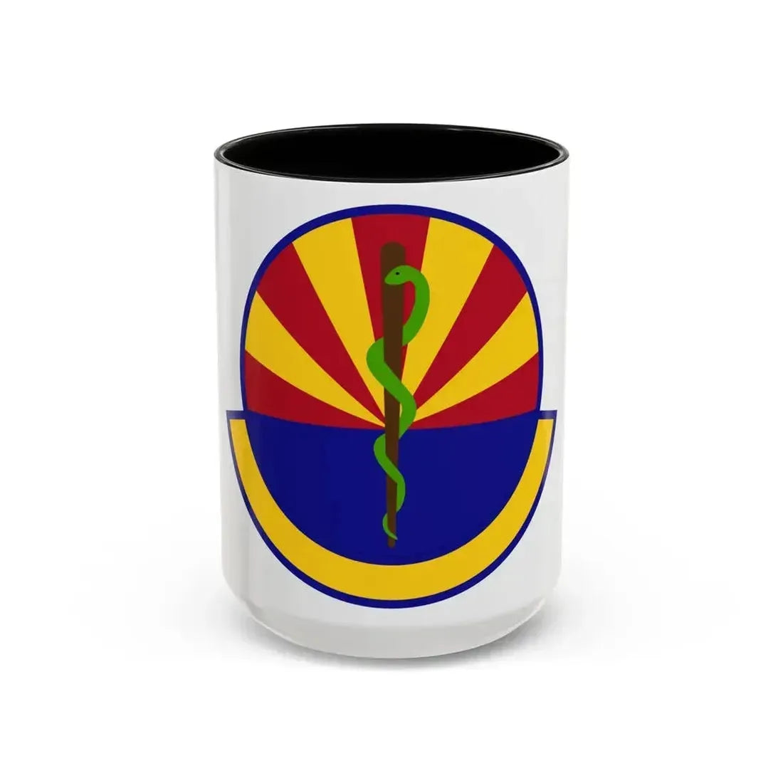 56 Healthcare Operations Squadron AETC (U.S. Air Force) Accent Coffee Mug 15oz Black - Go Mug Yourself