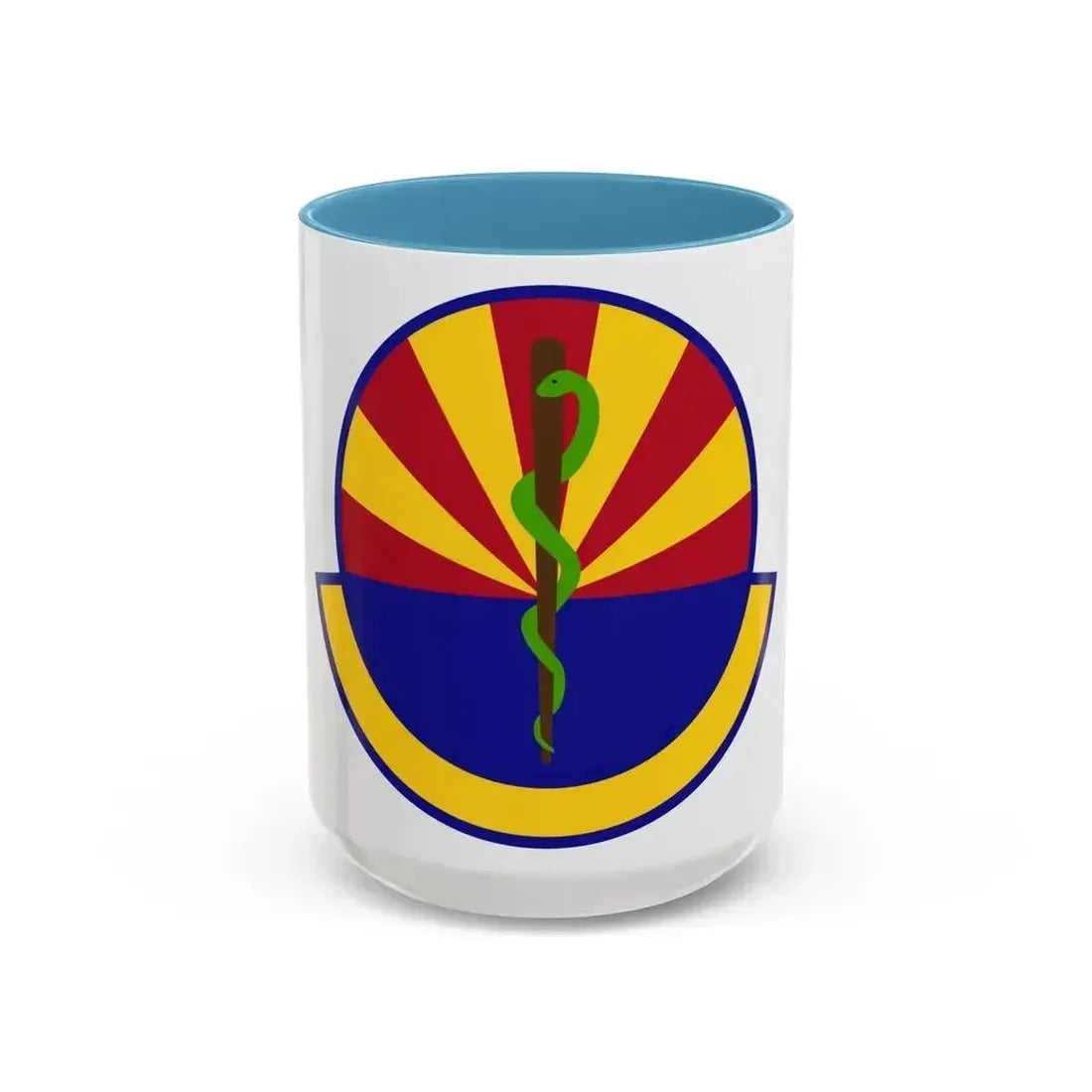 56 Healthcare Operations Squadron AETC (U.S. Air Force) Accent Coffee Mug 15oz Light Blue - Go Mug Yourself