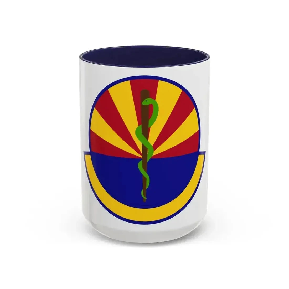 56 Healthcare Operations Squadron AETC (U.S. Air Force) Accent Coffee Mug 15oz Navy - Go Mug Yourself