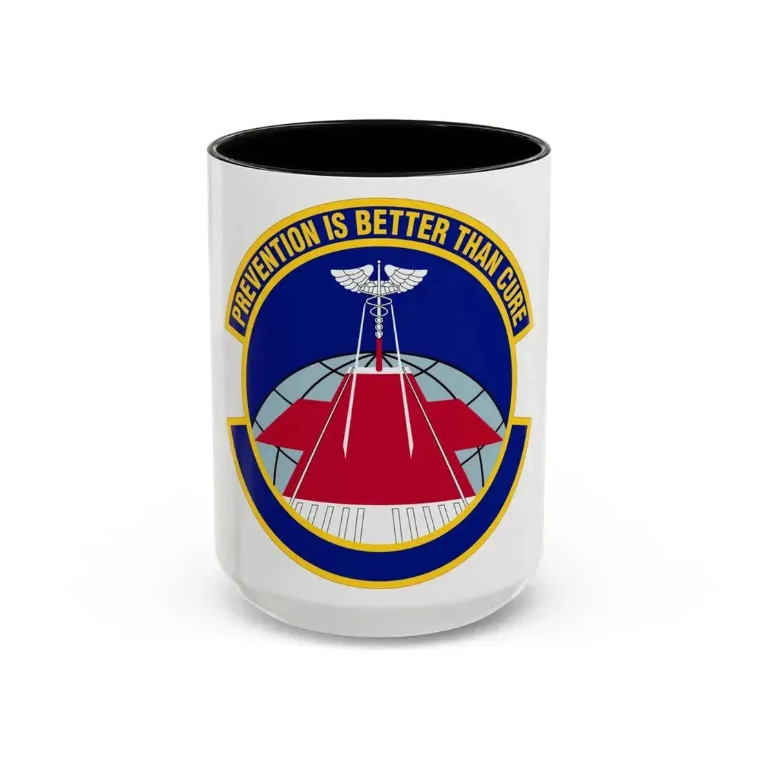 56 Operational Medical Readiness Squadron AETC (U.S. Air Force) Accent Coffee Mug 15oz Black - Go Mug Yourself