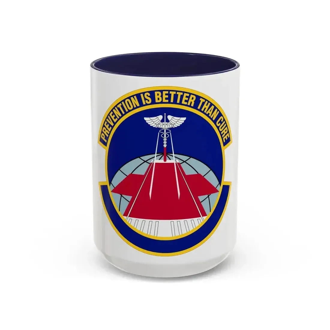 56 Operational Medical Readiness Squadron AETC (U.S. Air Force) Accent Coffee Mug 15oz Navy - Go Mug Yourself