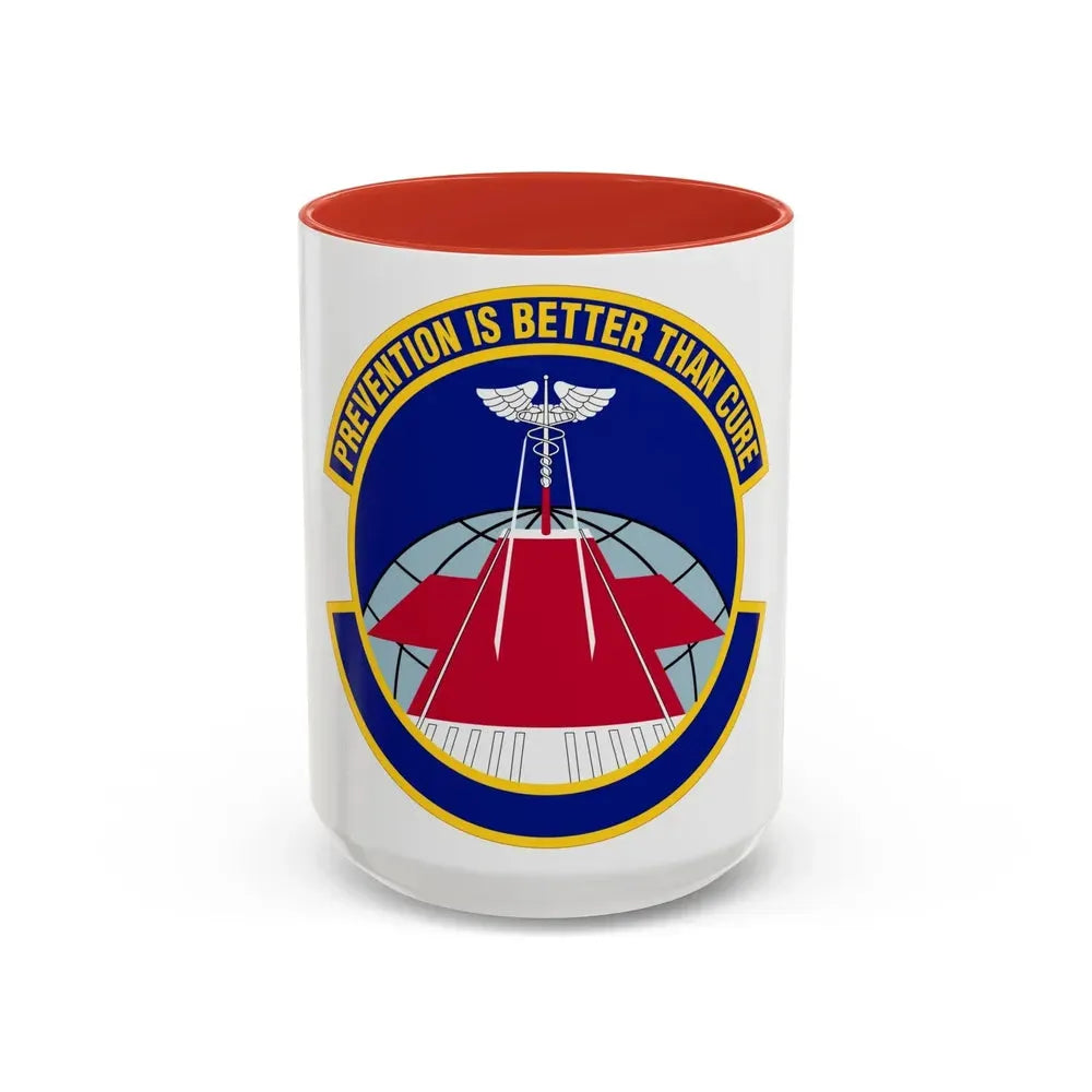 56 Operational Medical Readiness Squadron AETC (U.S. Air Force) Accent Coffee Mug 15oz Red - Go Mug Yourself