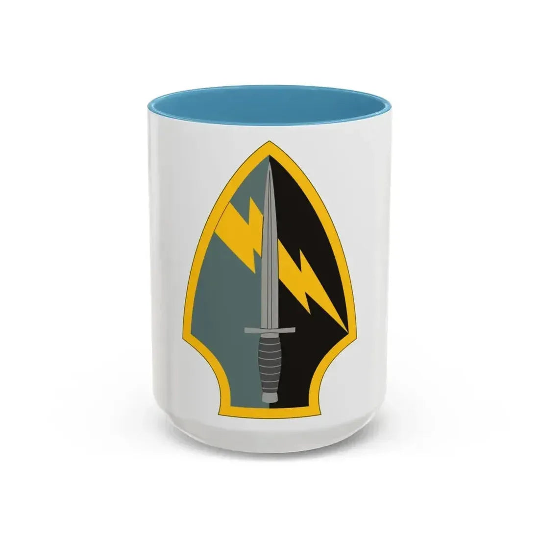 560 Battlefield Surveillance Brigade (U.S. Army) Accent Coffee Mug 15oz Light Blue - Go Mug Yourself