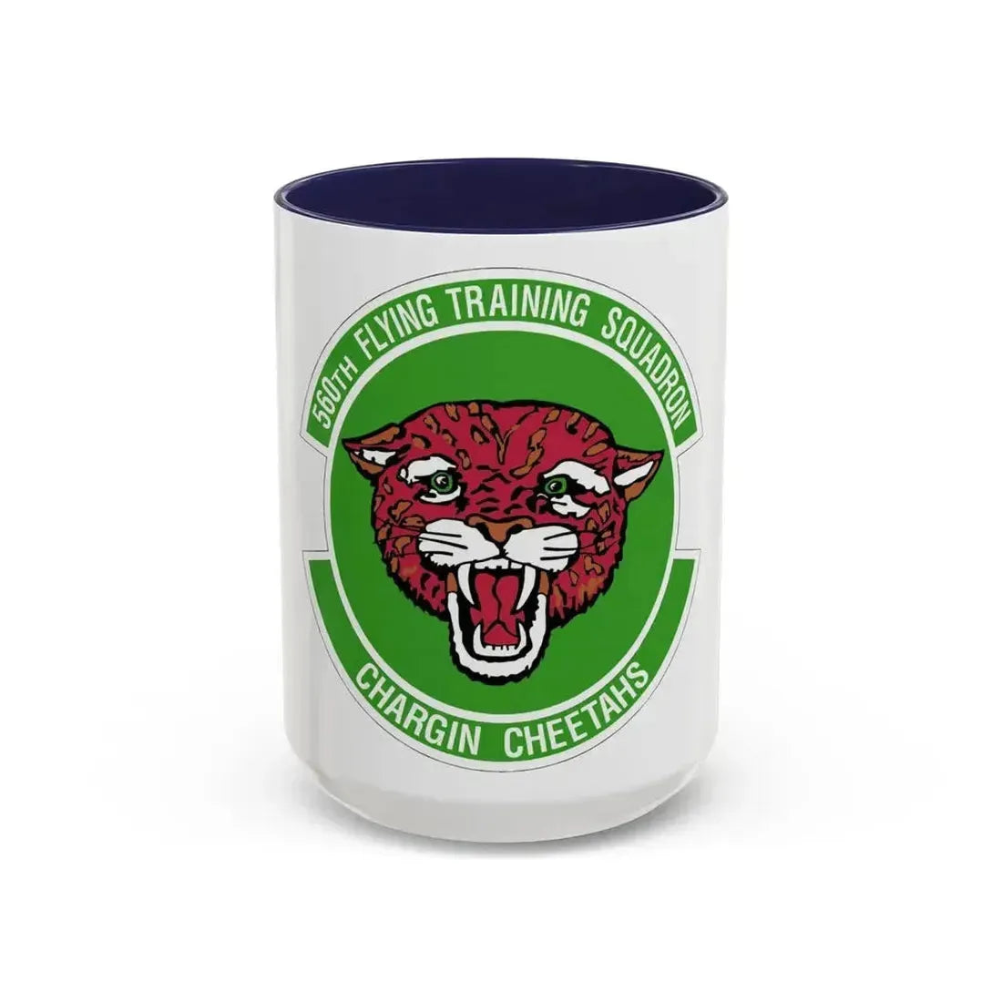 560 Flying Training Squadron AETC (U.S. Air Force) Accent Coffee Mug 15oz Navy - Go Mug Yourself