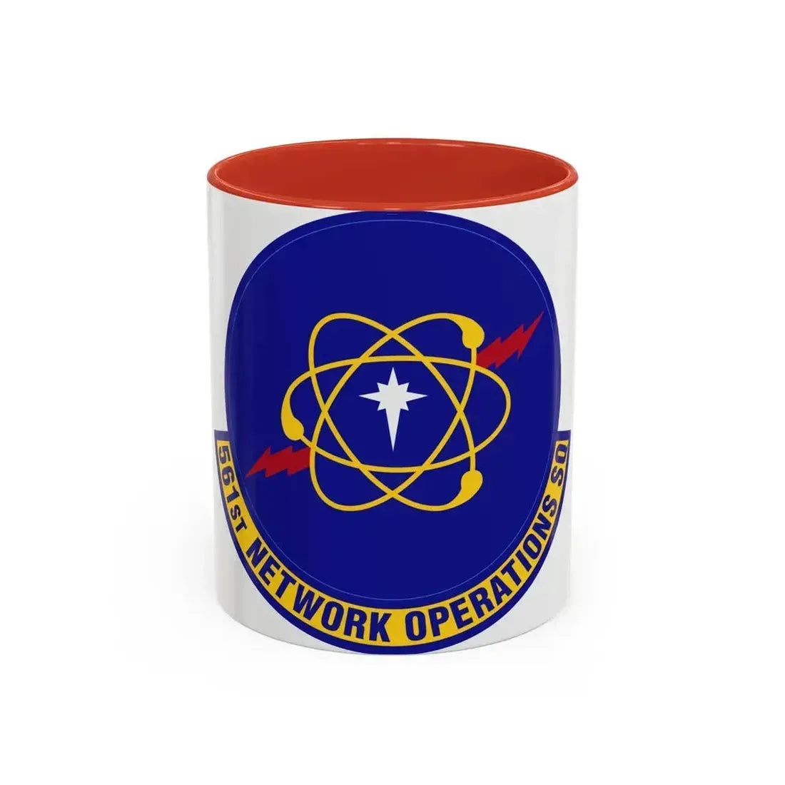 561 Network Operations Squadron ACC (U.S. Air Force) Accent Coffee Mug 11oz Red - Go Mug Yourself
