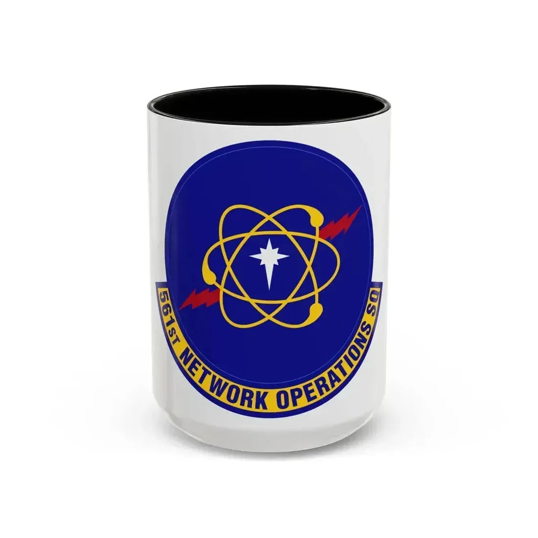 561 Network Operations Squadron ACC (U.S. Air Force) Accent Coffee Mug 15oz Black - Go Mug Yourself