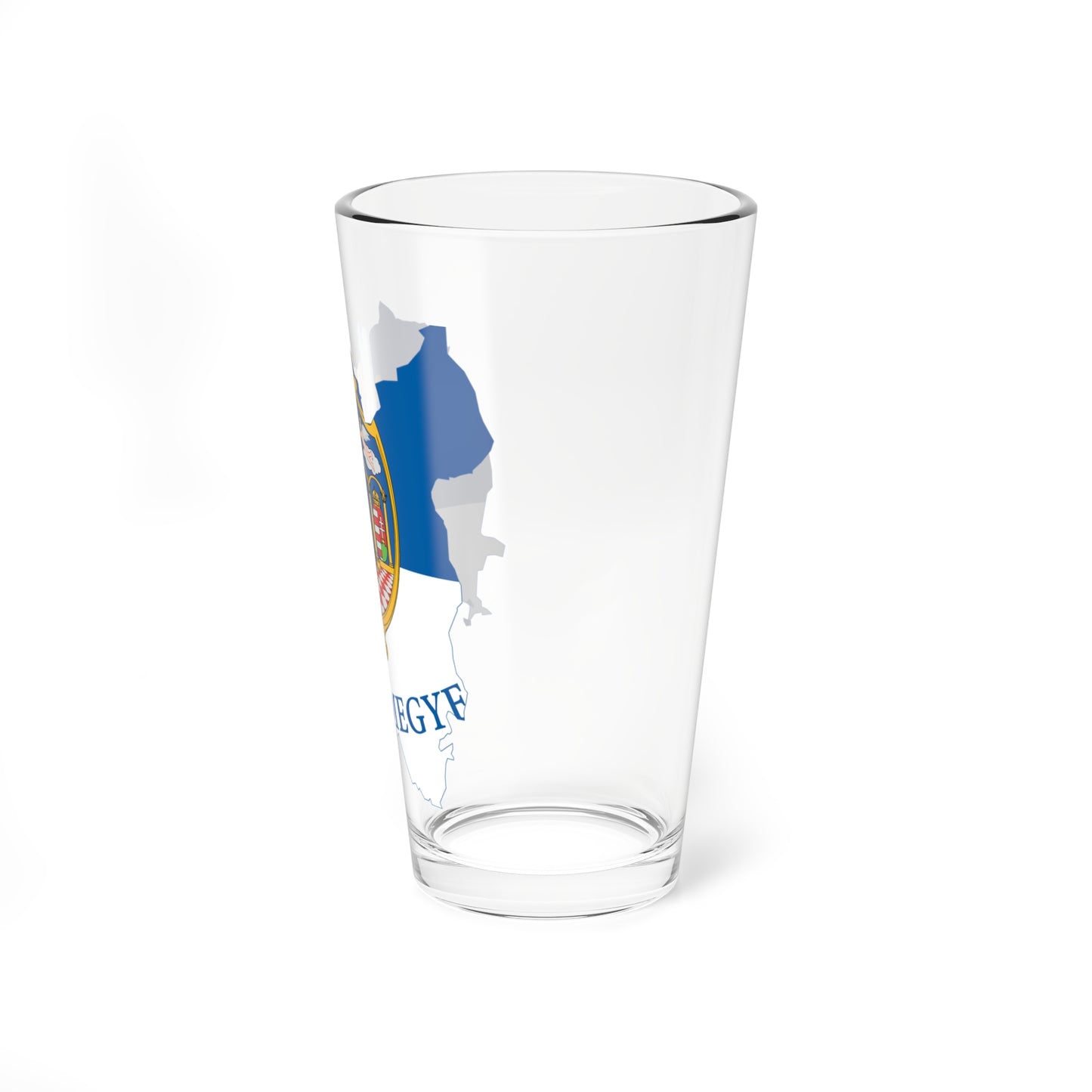 Flag-map of Tolna County (Hungary) Pint Glass 16oz