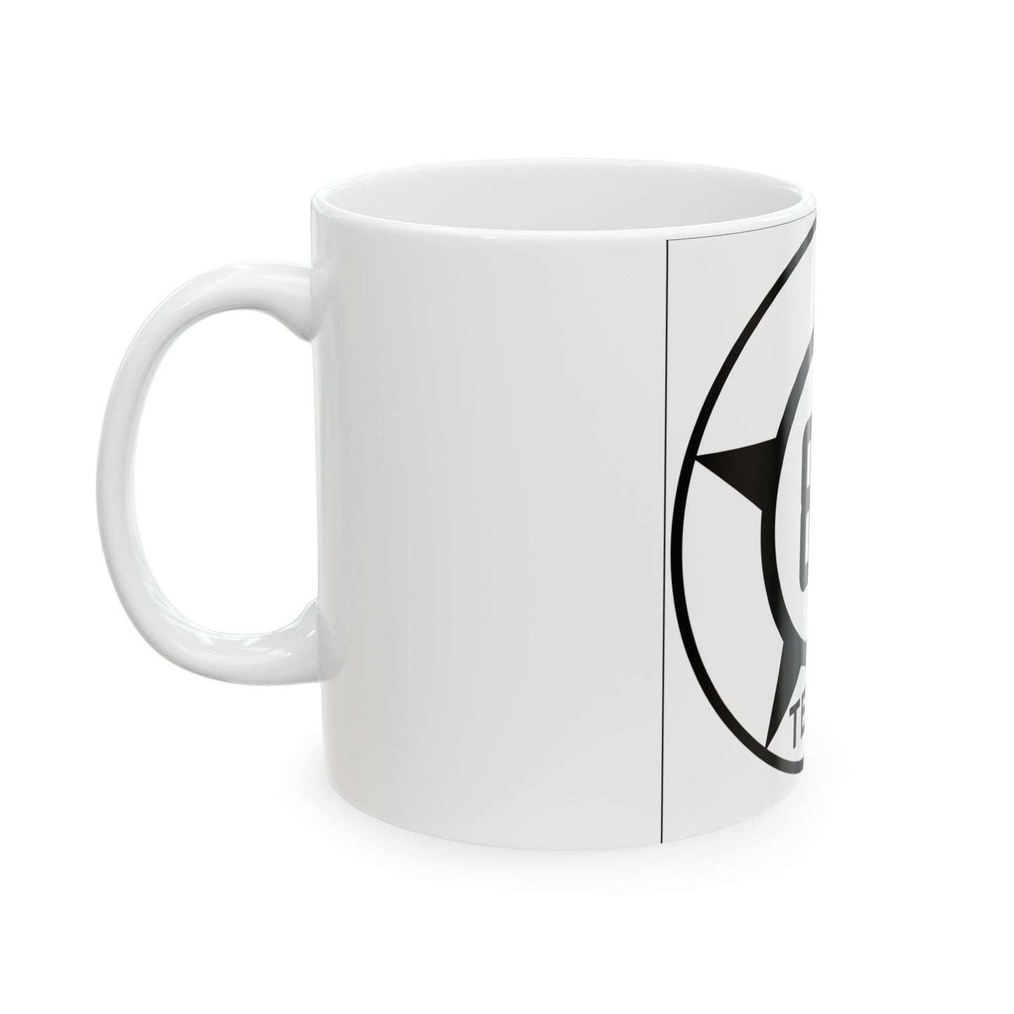 Old Texas 85 (Texas) (Road Sign) White Coffee Mug