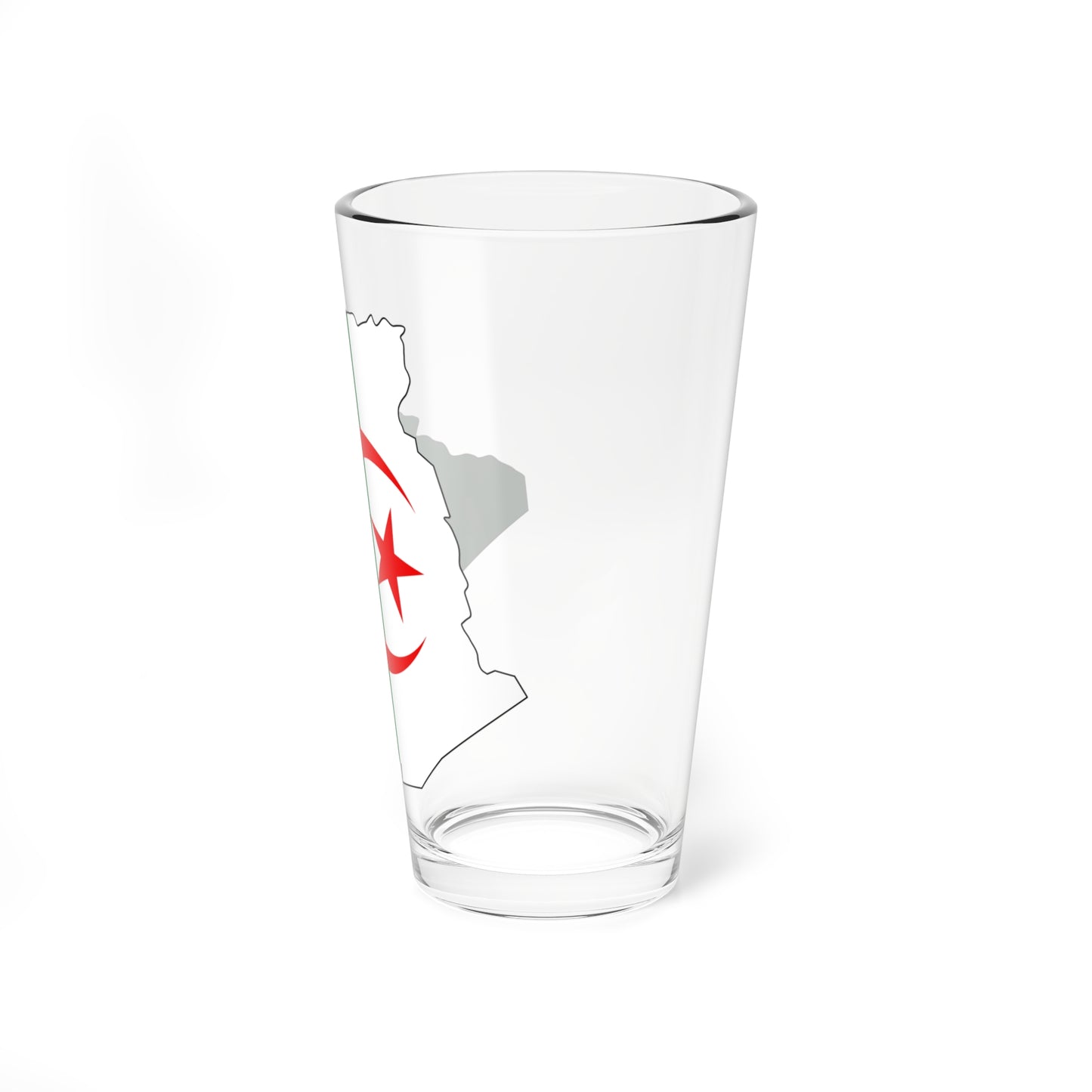 Flag and map of Algeria (Algeria) Pint Glass 16oz