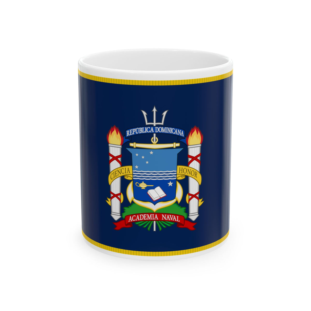 Bandera Academia MDG (Dominica) White Coffee Mug