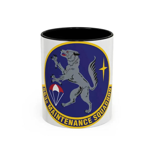 563d Maintenance Squadron (U.S. Air Force) Accent Coffee Mug 11oz Black - Go Mug Yourself