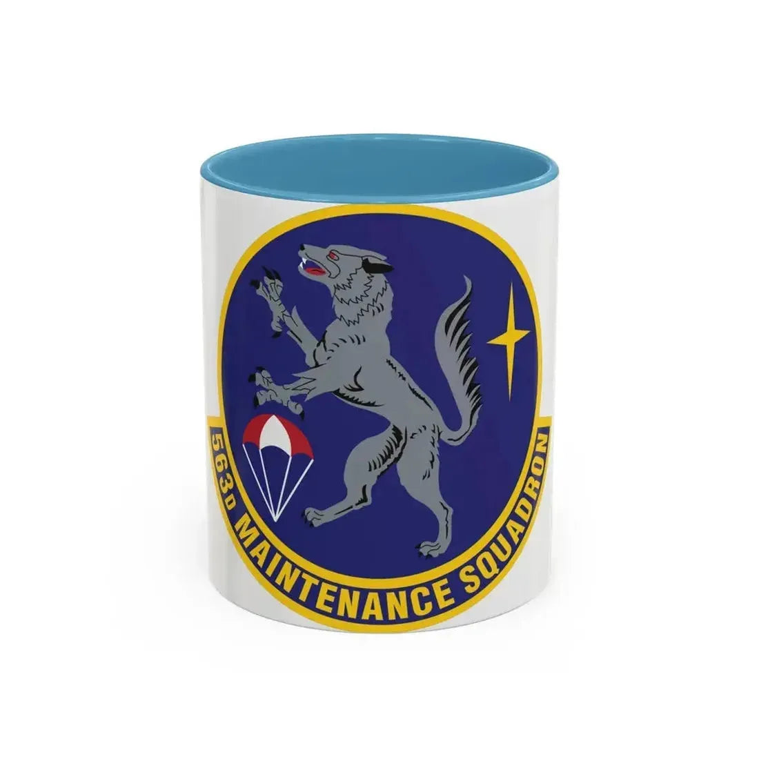 563d Maintenance Squadron (U.S. Air Force) Accent Coffee Mug 11oz Light Blue - Go Mug Yourself