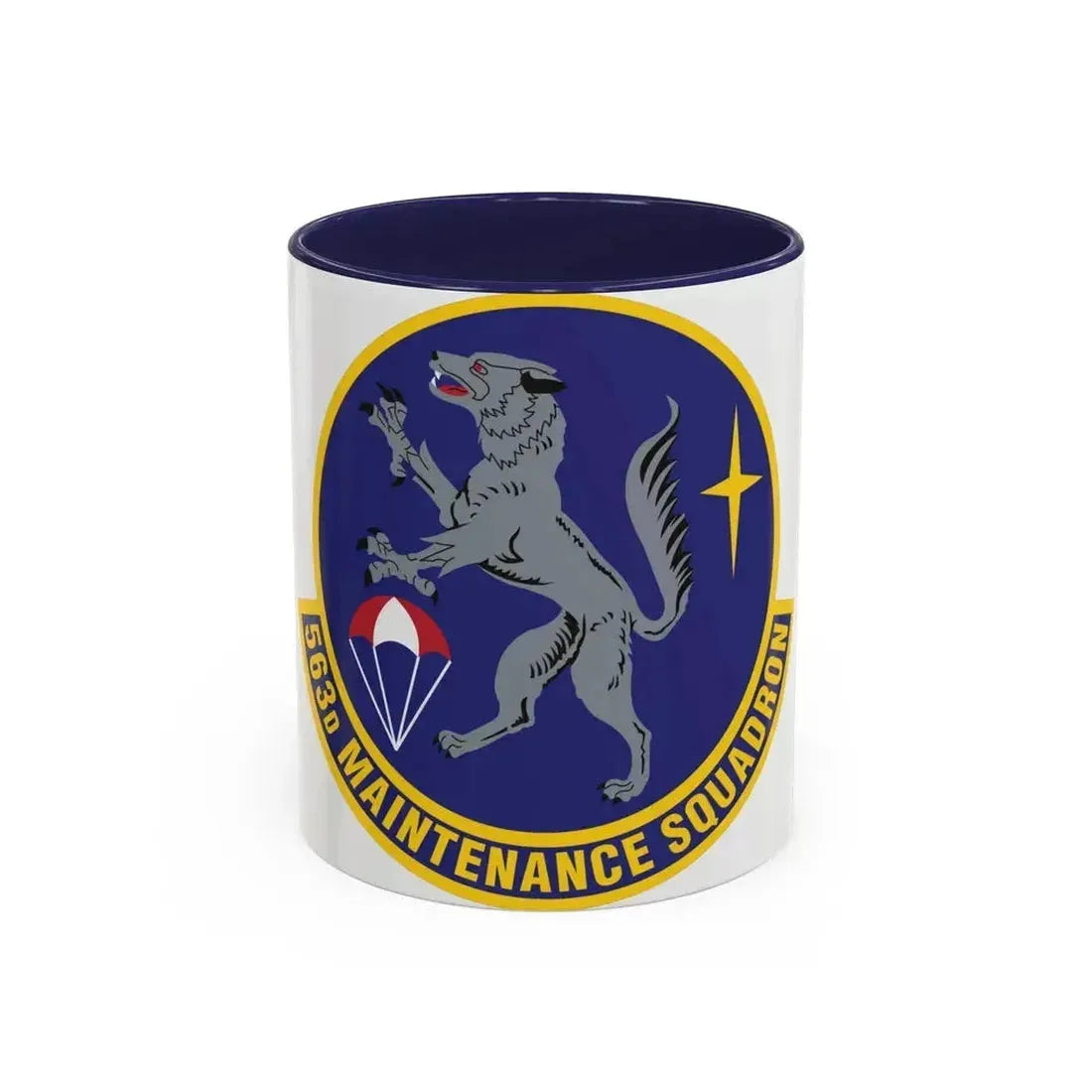 563d Maintenance Squadron (U.S. Air Force) Accent Coffee Mug 11oz Navy - Go Mug Yourself