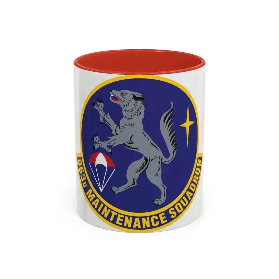 563d Maintenance Squadron (U.S. Air Force) Accent Coffee Mug 11oz Red - Go Mug Yourself
