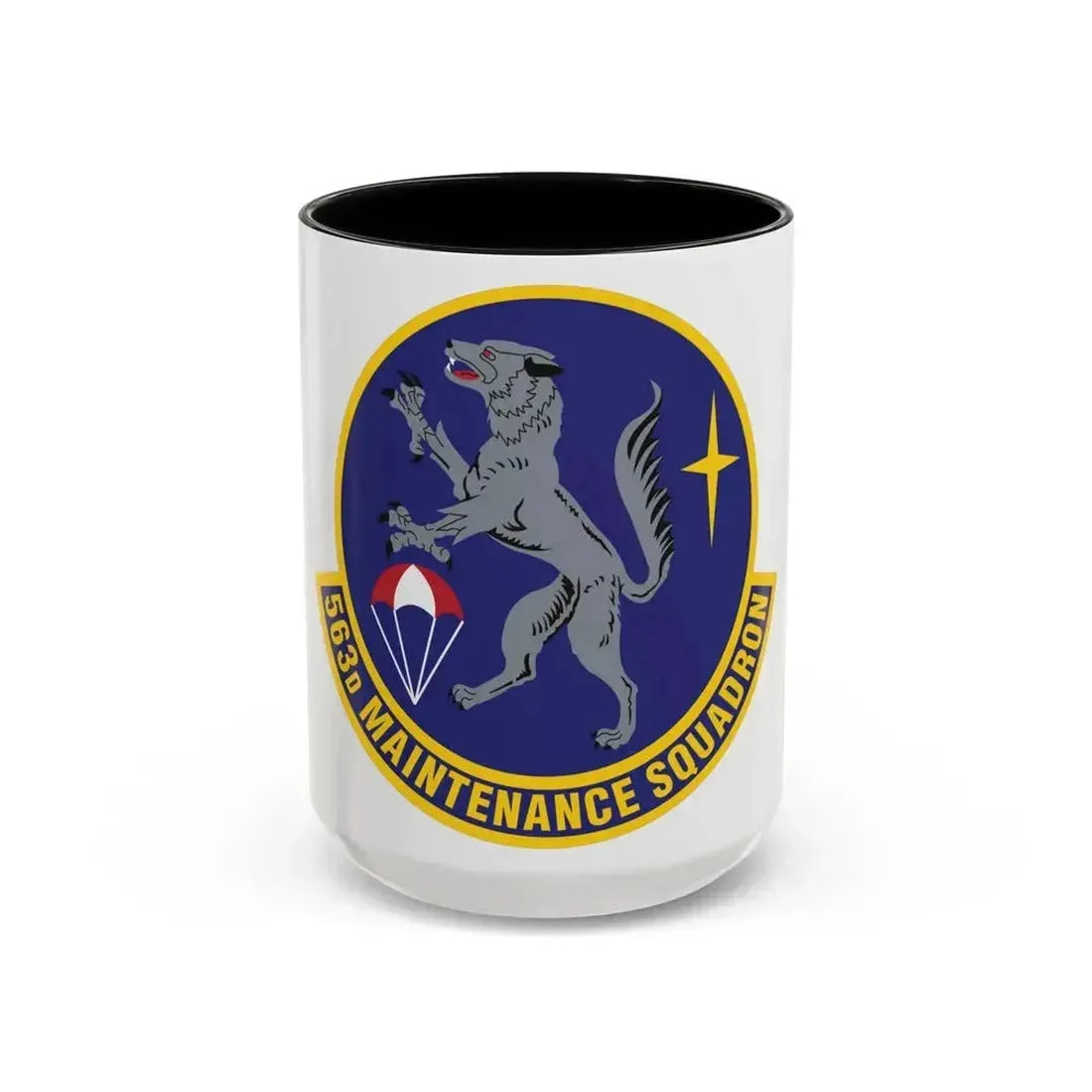 563d Maintenance Squadron (U.S. Air Force) Accent Coffee Mug 15oz Black - Go Mug Yourself