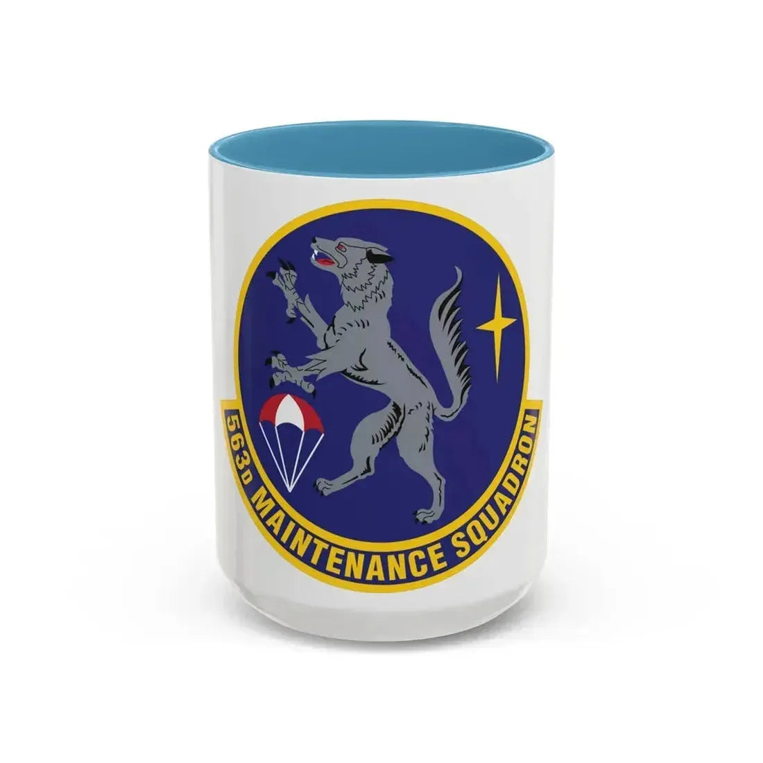 563d Maintenance Squadron (U.S. Air Force) Accent Coffee Mug 15oz Light Blue - Go Mug Yourself