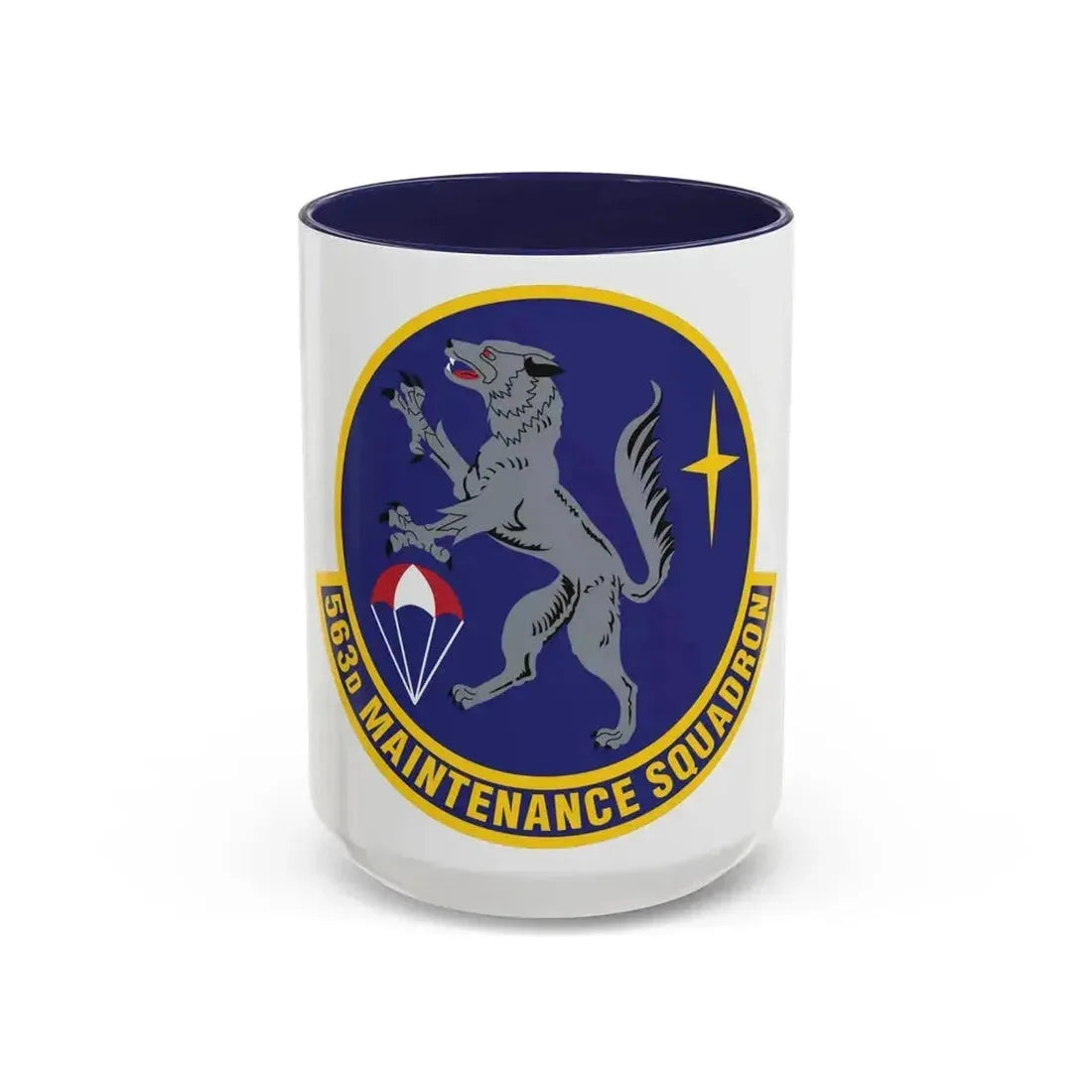 563d Maintenance Squadron (U.S. Air Force) Accent Coffee Mug 15oz Navy - Go Mug Yourself