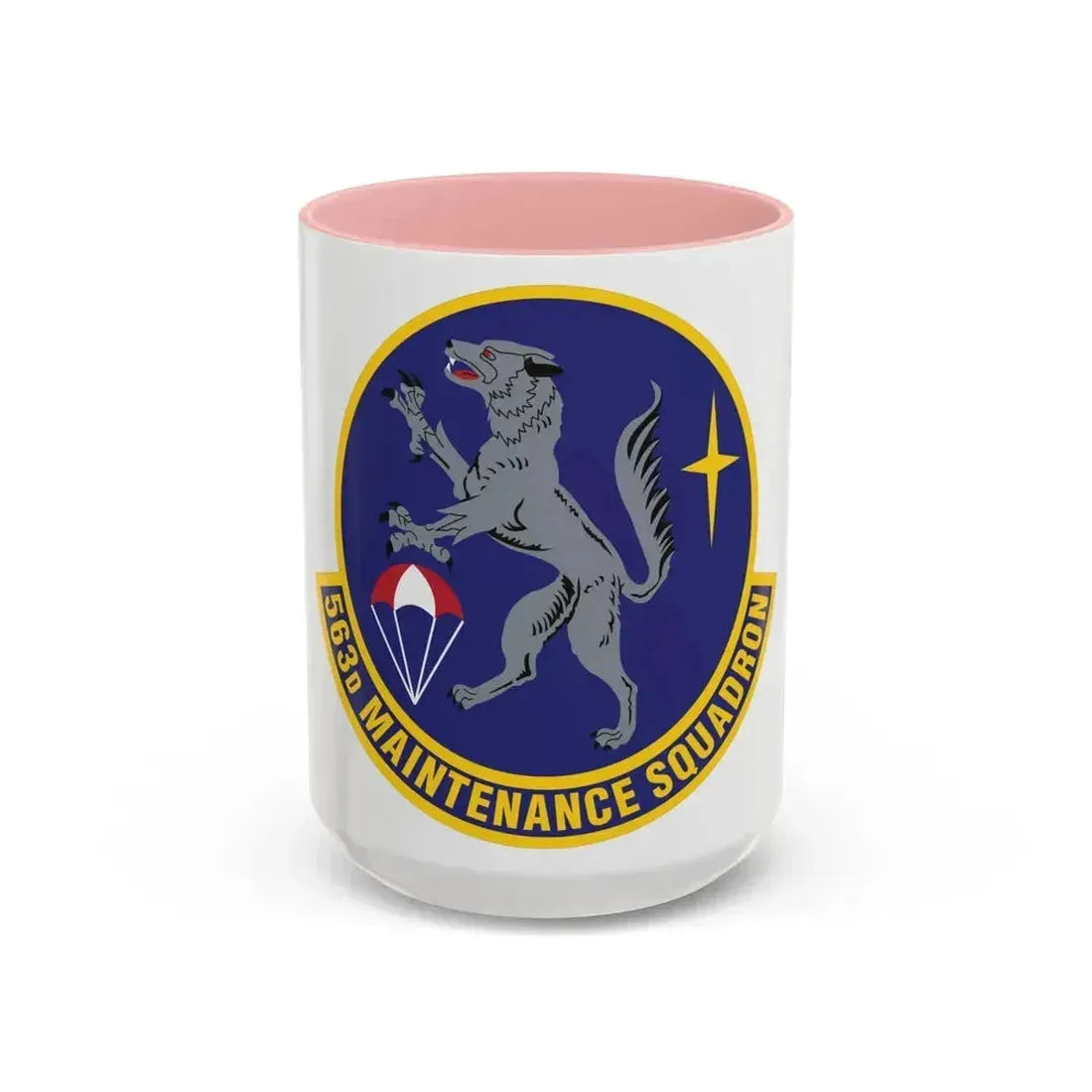563d Maintenance Squadron (U.S. Air Force) Accent Coffee Mug 15oz Pink - Go Mug Yourself