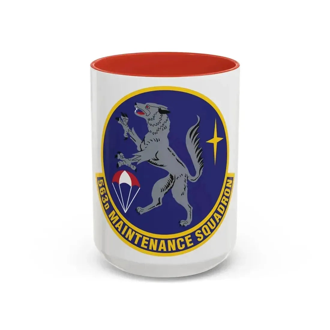 563d Maintenance Squadron (U.S. Air Force) Accent Coffee Mug 15oz Red - Go Mug Yourself