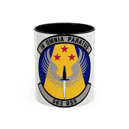 563d Operations Support Squadron (U.S. Air Force) Accent Coffee Mug 11oz Black - Go Mug Yourself