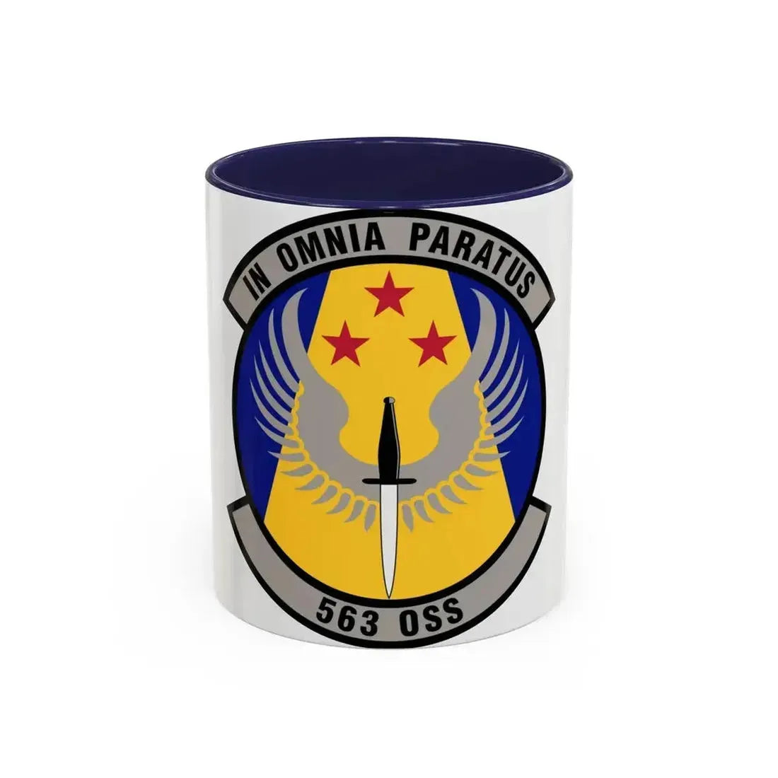 563d Operations Support Squadron (U.S. Air Force) Accent Coffee Mug 11oz Navy - Go Mug Yourself