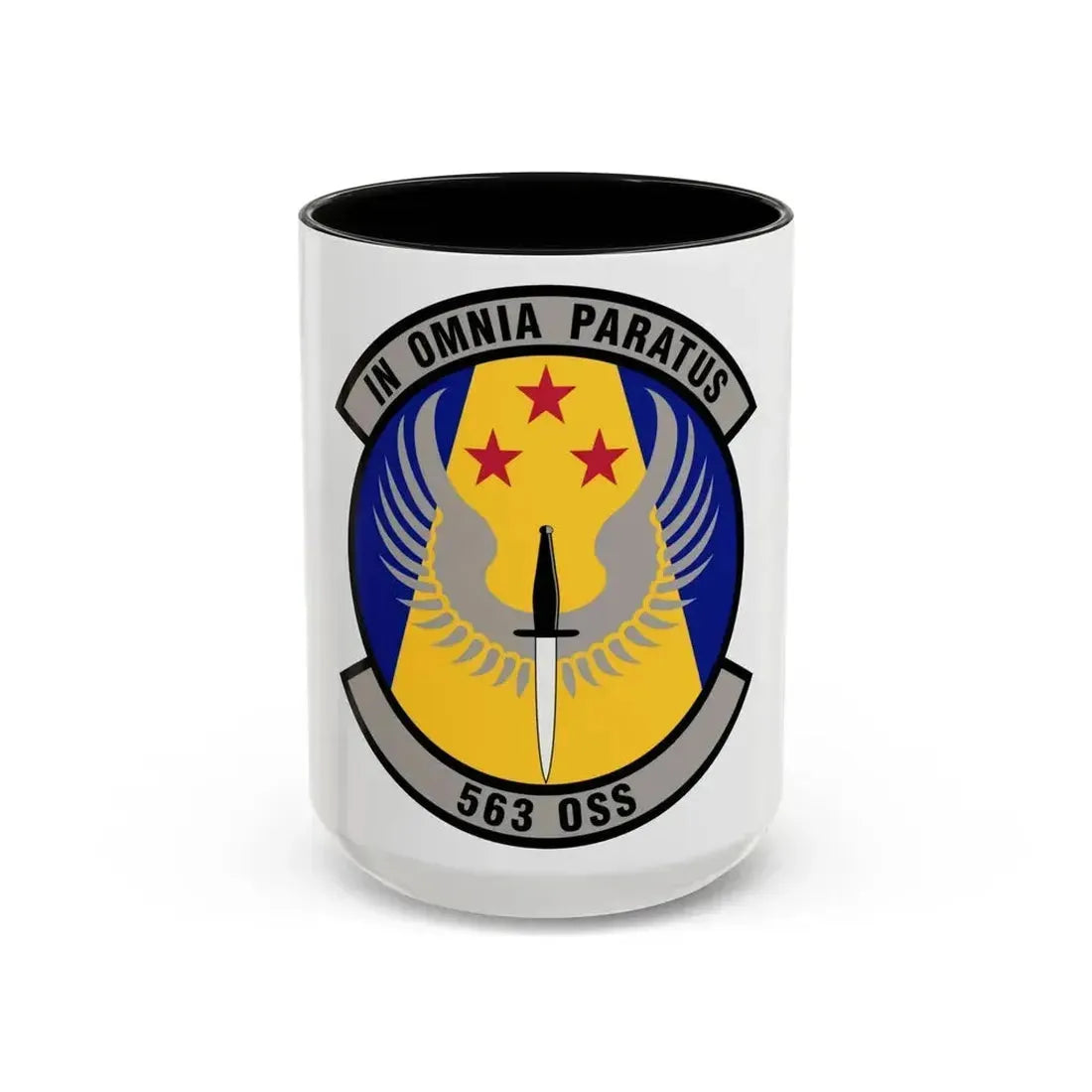 563d Operations Support Squadron (U.S. Air Force) Accent Coffee Mug 15oz Black - Go Mug Yourself
